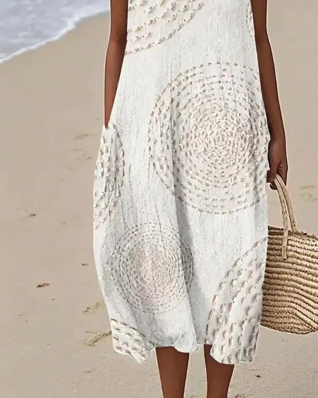 Vestido Estampado Largo de Corte Fluido®