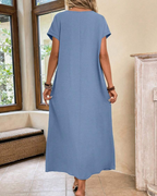 Vestido largo de mujer, ancho y sin arrugas®