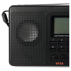 Radio Portátil AM/FM Recargable con Grabación, MP3 y Pantalla LCD