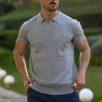 Polo Casual de Manga Corta con Tejido Texturizado para Hombre