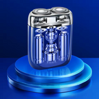 Cortabarbas eléctrico portátil para hombre con cabezal flotante doble recargable e impermeable®