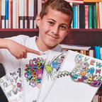 Manuales de escritura con ranuras guiadas y tinta mágica para el aprendizaje