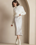 Falda Clásica de Seda para Mujer