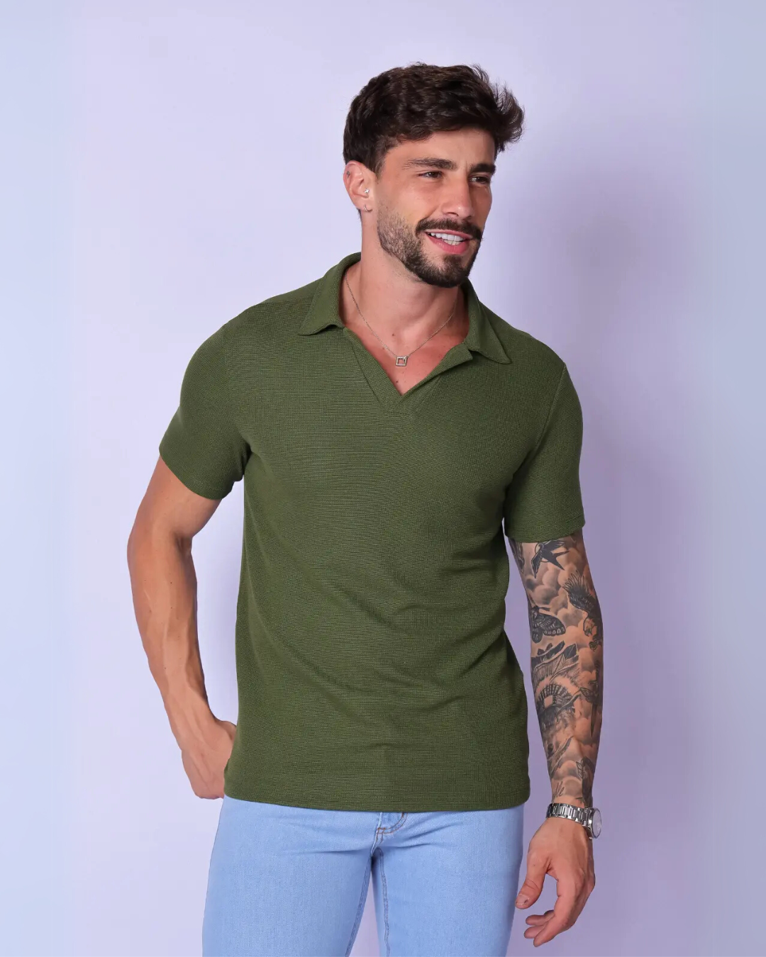 Polo de Hombre Manga Corta  Resistente y Funcional