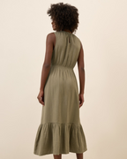 Vestido sin Mangas para Mujer en Lino con Volantes Ligero®