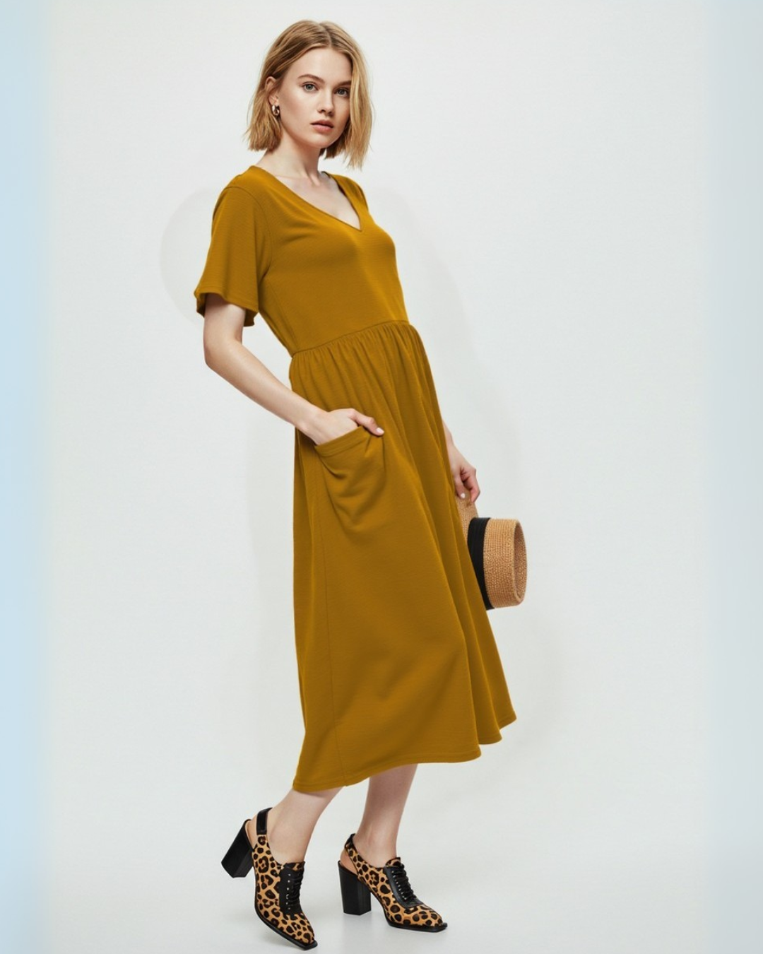 Vestido Largo de Algodón con Bolsillos