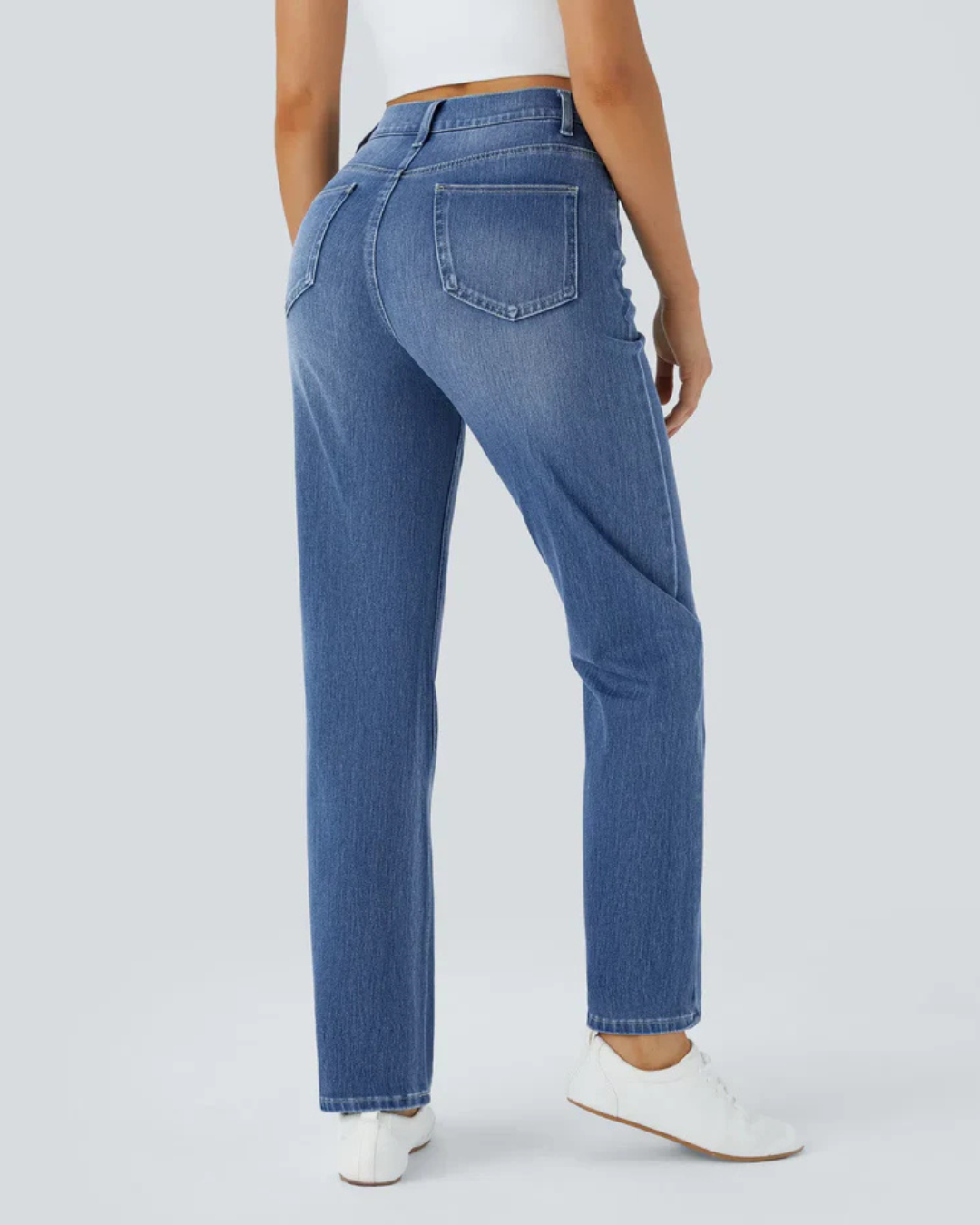 Pantalón de Mujer con Cintura Alta y Tejido Elástico, Comodidad y Estilo para el Día a Día