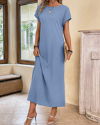 Vestido largo de mujer, ancho y sin arrugas®