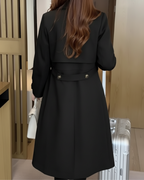 Gabardina con botones dobles para mujer