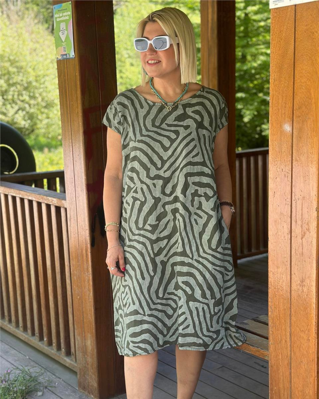 Vestido Corto Boho de corte Holgado