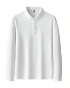 Polo de manga larga informal para hombre