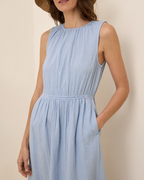 Vestido sin Mangas para Mujer en Lino con Volantes Ligero®