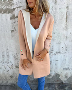 Abrigo casual con capucha para mujer®