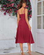 Vestido Elegante con Corset y Tiras Anchas  Estilo Sofisticado y Femenino