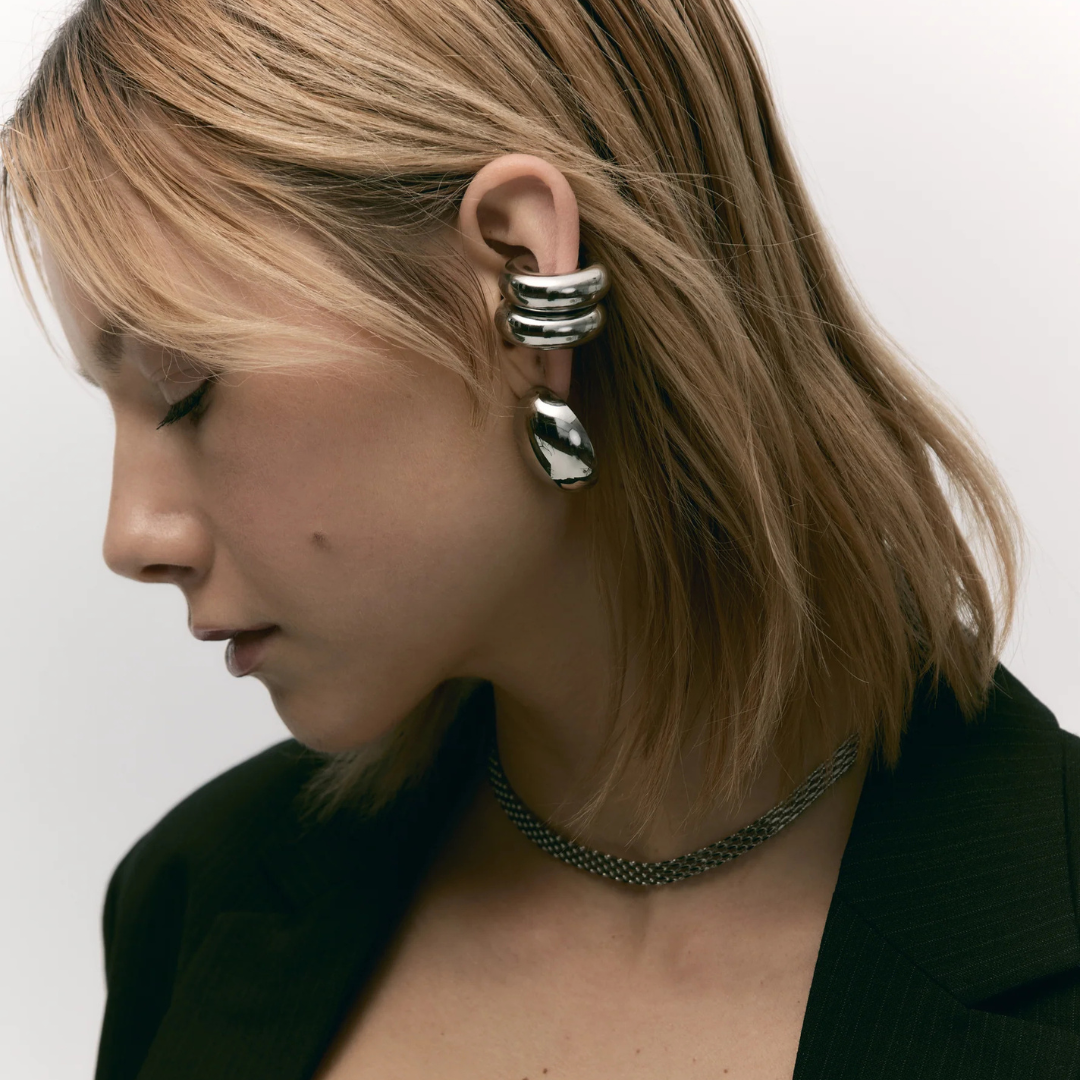 Set de Pendientes en Acero Inoxidable