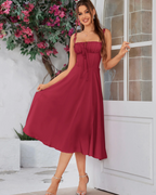 Vestido Elegante con Corset y Tiras Anchas  Estilo Sofisticado y Femenino