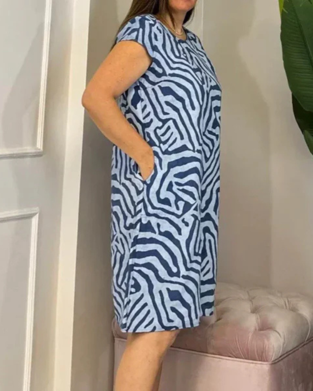 Vestido Corto Boho de corte Holgado