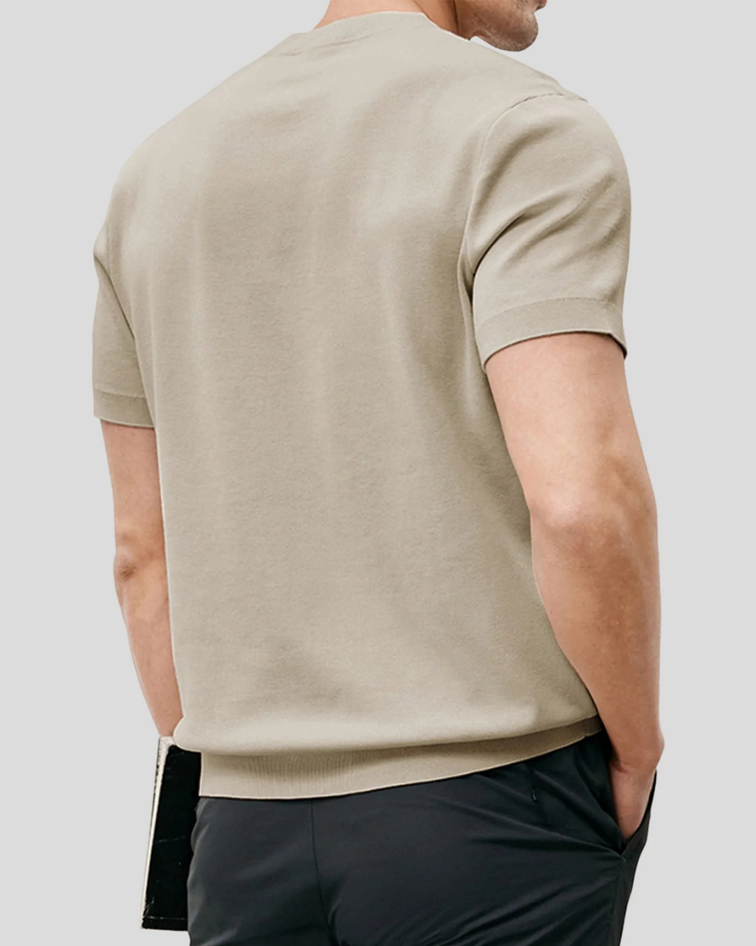 Polo de Manga Corta con tejido Elástico para Hombre