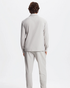 Conjunto Masculino con Camisa y Pantalón Slim en Tejido Plisado