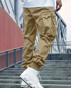 Pantalón cargo con cintura de cordón ajustable para Hombre