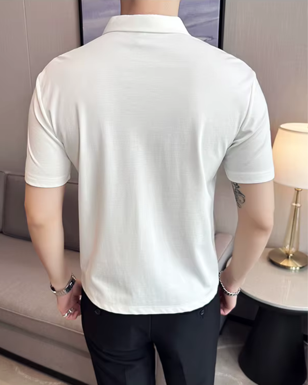 Polo de Hombre de Gran Elasticidad, Ligero, Suave y Resistente a las Arrugas en Color Liso®