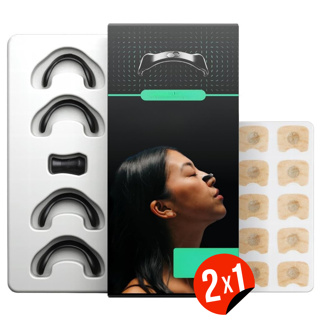 Kit de Tiras Nasales Negras con Adhesión Extra para Respirar Mejor (OFERTA 2X1)®