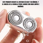 Cortabarbas eléctrico portátil para hombre con cabezal flotante doble recargable e impermeable®