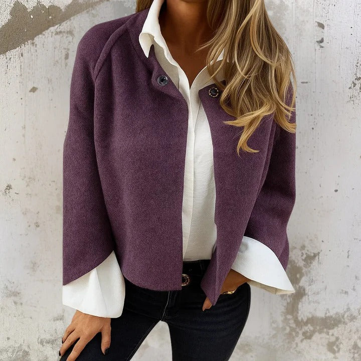 Chaqueta Corta de Estilo Elegante y Tacto Aterciopelado para Mujer®